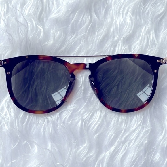 Furla Brown Tortoise Shiny Frame Gold Tone Accent Havana Smoke Lens Sunglasses main image 10